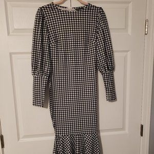 Houndstooth mermaid style dress